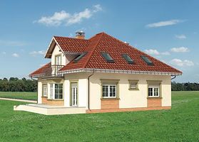 Задний фасад дома, Двухэтажный дом 12х14 - 176 м2