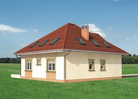 Левый фасад дома, Двухэтажный дом 12х14 - 176 м2