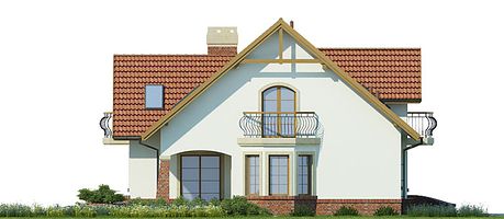Левый фасад дома, Двухэтажный дом 17х12 - 232.6 м2