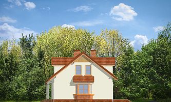 Правый фасад дома, Двухэтажный дом 11х10 - 129.85 м2