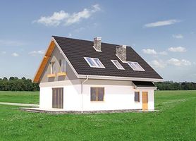 Левый фасад дома, Двухэтажный дом 10х10 - 140 м2