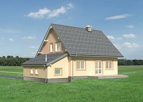 Задний фасад дома, Двухэтажный дом 14х9 - 153.6 м2