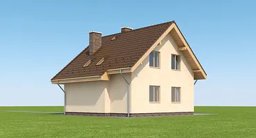 Левый фасад дома, Двухэтажный дом 11х9 - 114.54 м2