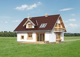 Задний фасад дома, Двухэтажный дом 13х11 - 168.5 м2