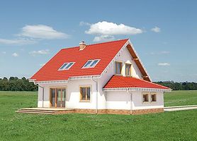 Левый фасад дома, Двухэтажный дом 14х9 - 177.2 м2