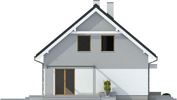 Левый фасад дома, Двухэтажный дом 11х9 - 125 м2