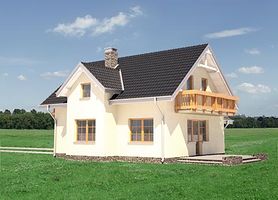 Задний фасад дома, Двухэтажный дом 12х10 - 176 м2