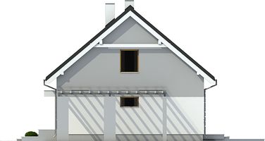 Правый фасад дома, Двухэтажный дом 12х9 - 125 м2