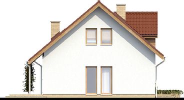 Левый фасад дома, Двухэтажный дом 11х9 - 131.89 м2