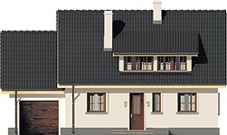 Передний фасад дома, Двухэтажный дом 13х7 - 122.6 м2