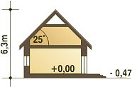 Вертикальный разрез дома, Одноэтажный дом 17х19 - 183.3 м2