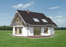 Задний фасад дома, Двухэтажный дом 14х10 - 201.5 м2