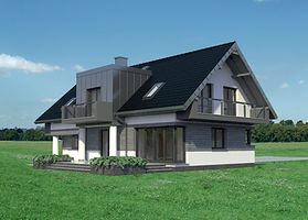 Задний фасад дома, Двухэтажный дом 15х11 - 199.5 м2