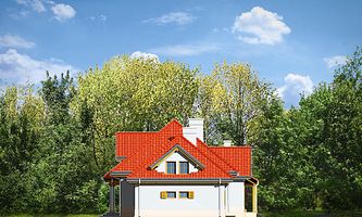 Правый фасад дома, Двухэтажный дом 16х11 - 217.97 м2