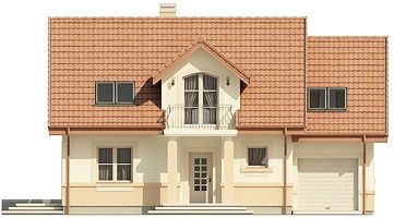 Передний фасад дома, Двухэтажный дом 13х10 - 149.23 м2
