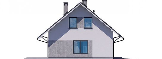 Левый фасад дома, Двухэтажный дом 12х9 - 140.99 м2