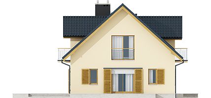 Левый фасад дома, Двухэтажный дом 14х10 - 176.31 м2