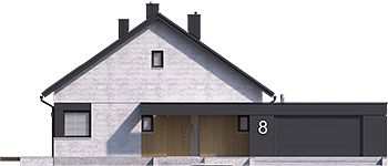 Передний фасад дома, Двухэтажный дом 17х19 - 193.91 м2