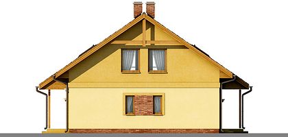 Правый фасад дома, Двухэтажный дом 15х9 - 189.5 м2