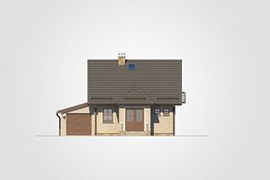 Передний фасад дома, Двухэтажный дом 11х8 - 72.95 м2