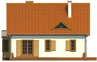Задний фасад дома, Двухэтажный дом 12х8 - 122.93 м2