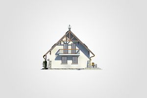 Правый фасад дома, Двухэтажный дом 13х8 - 118.35 м2