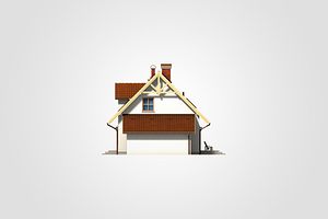 Левый фасад дома, Двухэтажный дом 15х8 - 141.5 м2