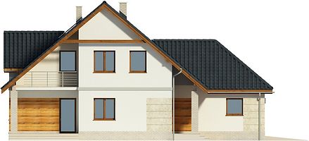 Левый фасад дома, Двухэтажный дом 13х18 - 223.7 м2