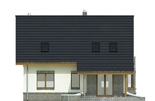 Задний фасад дома, Двухэтажный дом 12х10 - 138.9 м2