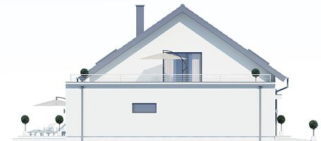Левый фасад дома, Двухэтажный дом 19х14 - 266.59 м2