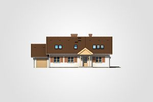 Передний фасад дома, Двухэтажный дом 18х10 - 172.7 м2