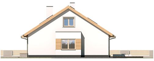 Правый фасад дома, Двухэтажный дом 16х10 - 199.5 м2