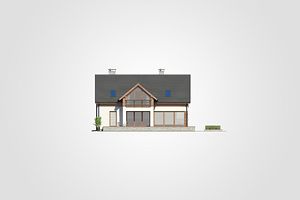 Левый фасад дома, Двухэтажный дом 18х12 - 212 м2