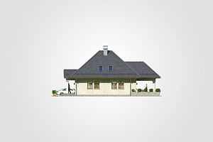 Правый фасад дома, Двухэтажный дом 16х11 - 175 м2