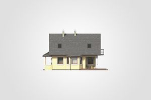 Правый фасад дома, Двухэтажный дом 13х9 - 110.55 м2