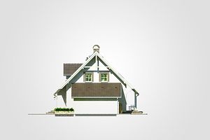 Правый фасад дома, Двухэтажный дом 12х9 - 107.95 м2