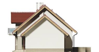 Левый фасад дома, Двухэтажный дом 13х11 - 160.65 м2