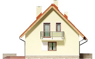 Левый фасад дома, Двухэтажный дом 11х10 - 122.64 м2