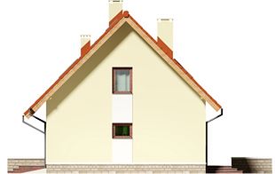Правый фасад дома, Двухэтажный дом 11х10 - 122.64 м2