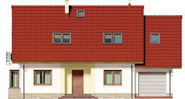 Передний фасад дома, Двухэтажный дом 15х10 - 159.6 м2