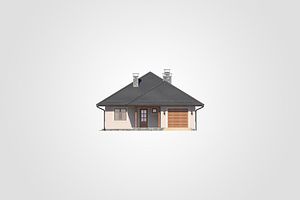 Передний фасад дома, Двухэтажный дом 11х15 - 125.9 м2