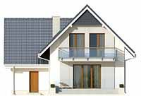 Задний фасад дома, Двухэтажный дом 11х14 - 162 м2