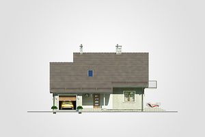 Передний фасад дома, Двухэтажный дом 13х10 - 131.6 м2