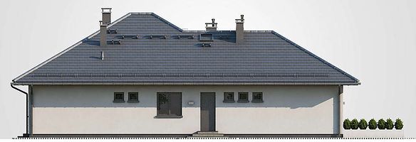 Левый фасад дома, Одноэтажный дом 12х19 - 149.9 м2