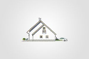 Левый фасад дома, Двухэтажный дом 16х10 - 165 м2