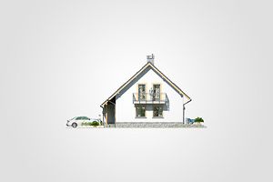 Правый фасад дома, Двухэтажный дом 16х10 - 165 м2
