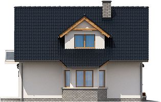 Левый фасад дома, Двухэтажный дом 14х13 - 154 м2