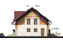 Левый фасад дома, Двухэтажный дом 15х10 - 202.5 м2