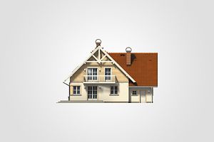 Задний фасад дома, Двухэтажный дом 13х9 - 157.95 м2