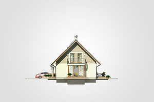 Правый фасад дома, Двухэтажный дом 17х9 - 167.1 м2